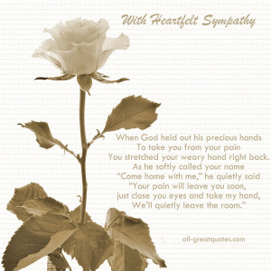 CLICK FOR – Sympathy Poems CLICK FOR – Sympathy Card Messages To ...