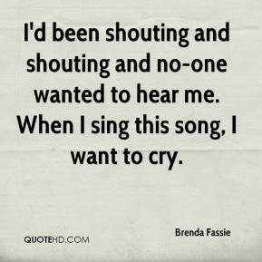 Brenda Fassie - I'd been shouting and shouting and no-one wanted to ...