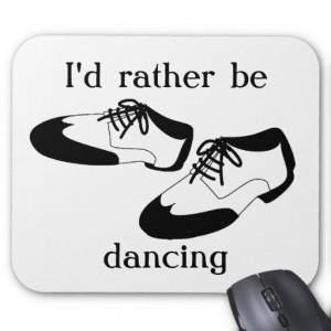 Mens Swing Dance Shoes Id Rather Be Dancing Spats Mouse Mats