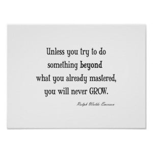 Vintage Emerson Inspirational Growth Mastery Quote Posters
