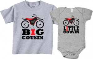 Big Cousin Little Cousin Sibling Shirt Sets Dirt Bike Shirt Tees