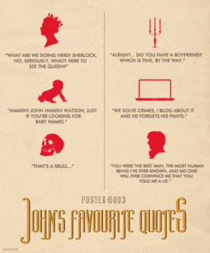 posters based on the BBC’s Sherlock. Each poster features 6 quotes ...