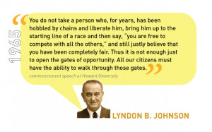 Lyndon B. Johnson was speaking at Howard University about African ...