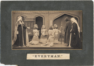 Everyman, 15th-century morality play, black and white photograph ...