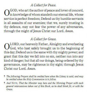 Prayers from the Book of Common Prayer. http://www.prayerbook.ca