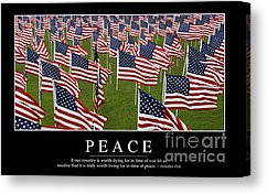 Patriotic Sayings Canvas Prints - Peace Inspirational Quote Canvas ...