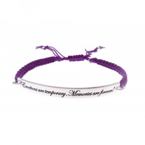 ... Cord 'Emotions Are Temporary Memories Are Forever' Quote Bracelet
