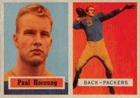 1957 Topps Paul Hornung rookie card.