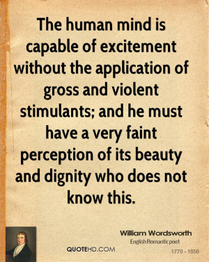 The human mind is capable of excitement without the application of ...