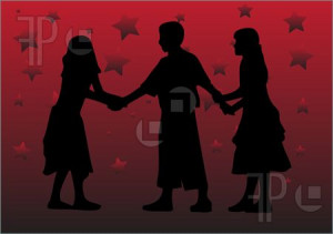 Illustration of Love triangle