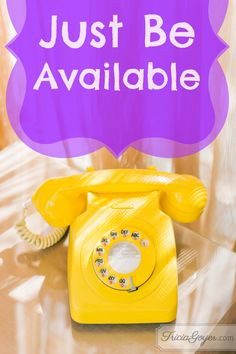 99% of the time availability to God means availability to people ...