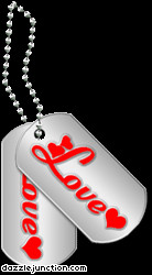 Military Love Dog Tag quote