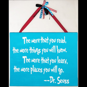 Dr. Seuss quote (vinyl) on a painted 11x14 canvas I made for my new ...
