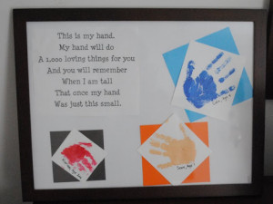 ... sweet poem to accompany the tiny handprints of your little child
