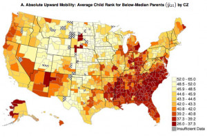 The most upwardly mobile region is the Great Plains (followed by ...