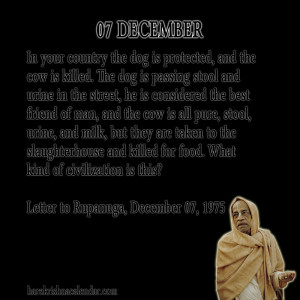 ... quotes of Srila Prabhupada, which he spock in the month of December