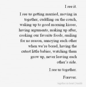 ... them grow up never leaving each other s side i see us together forever