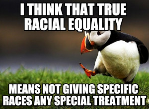 Unpopular Opinion Puffin : I Think That True Racial Equality, Means ...