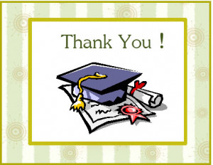 Thank you cards for your teachers at graduation day
