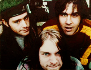 Chad Channing, Kurt Cobain, Krist Novoselic.