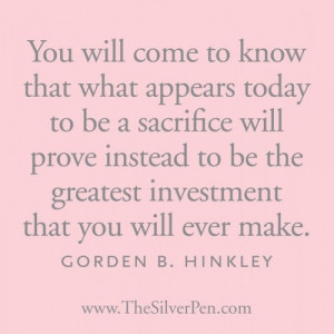 gordon b. hinckley... I think of my kids, am so glad....
