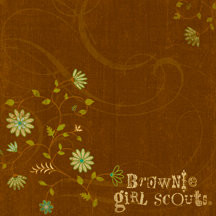 ... Company - 12x12 Paper - Brownie Girl Scouts Collection - Brown Swirl