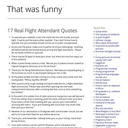 Flight Attendant Funny Quotes