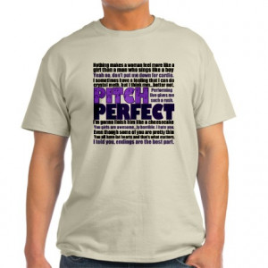Acapella Gifts > Acapella Mens > Pitch Perfect Quotes Light T-Shirt