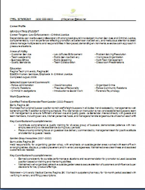 law enforcement resume examples 2013