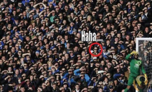 Plot twist: He's blind.