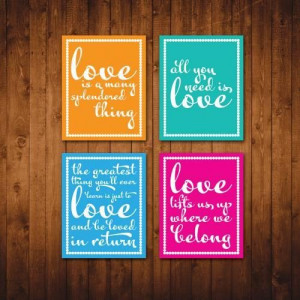 Picture frames with love quotes on them
