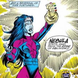 ... Nebula Panel from Marvel Comics Comic Book with Infinity Gauntlet