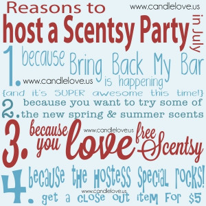Reasons to host a Scentsy part!!! Who wouldn't?? Contact me today ...