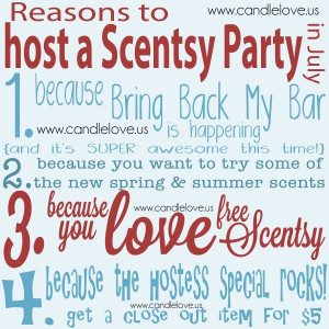 Reasons to host a Scentsy part!!! Who wouldn't?? Contact me today ...