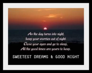 Sweetest dream quote & good night