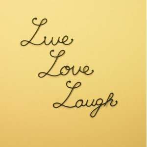 Decor Live Love Laugh Quotes Wall Art Metal