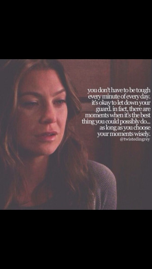 Let your guard down sometimes.