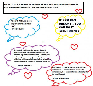 QUOTES FOR SPECIAL NEEDS STUDENTS, PARENTS AND TEACHERS