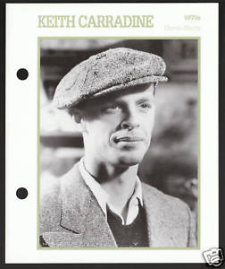 KEITH CARRADINE Atlas Movie Star Picture Biography CARD