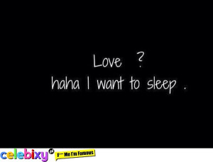 want to sleep