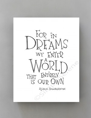 ... ... tpographic art print, Harry Potter movie quote, black and white