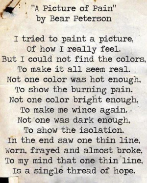 Fibromyalgia Inspirational Quotes | Picture of Pain” Poem