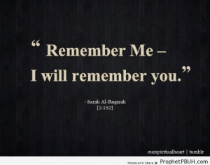 ... , Quran 2-152) - Islamic Quotes About Dhikr (Remembrance of Allah