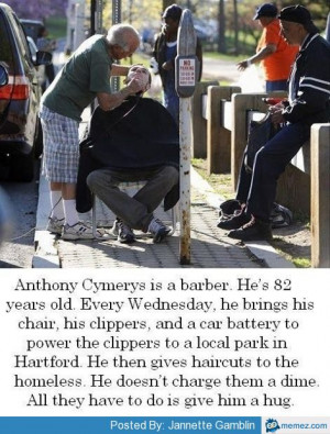 Haircut for the homeless