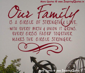 Our Family is a circle of strength & Love, with every birth & union it ...
