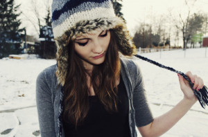 cold, fashion, fur, girl, hat, snow