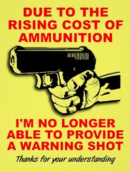 Warning Shot Funny Poster Sign Zazzle.co