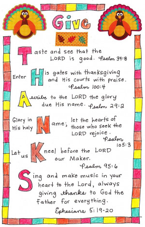 Give Thanks Bible Verses - nice reminder- change to a landscape format ...