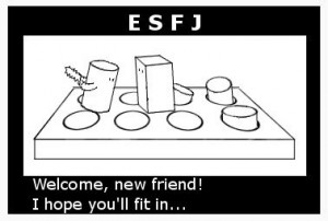 square peg in round hole: ESFJ #personality #MyersBriggs #MBTI