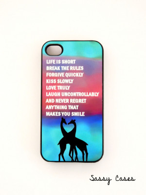 iPhone4 Case iPhone4S Case Fun Quote Plastic Case
